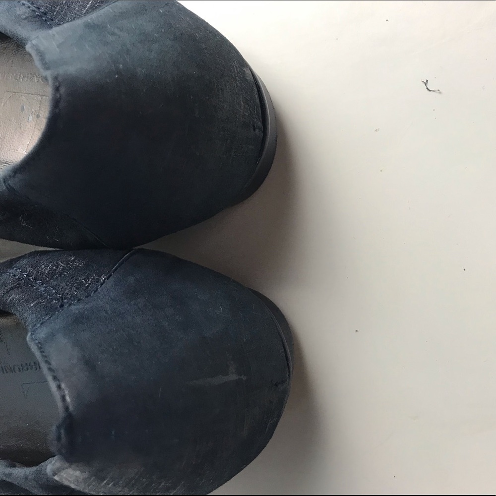 Agl Navy suede and leather ballet flats sz 9 - Picture 5 of 6
